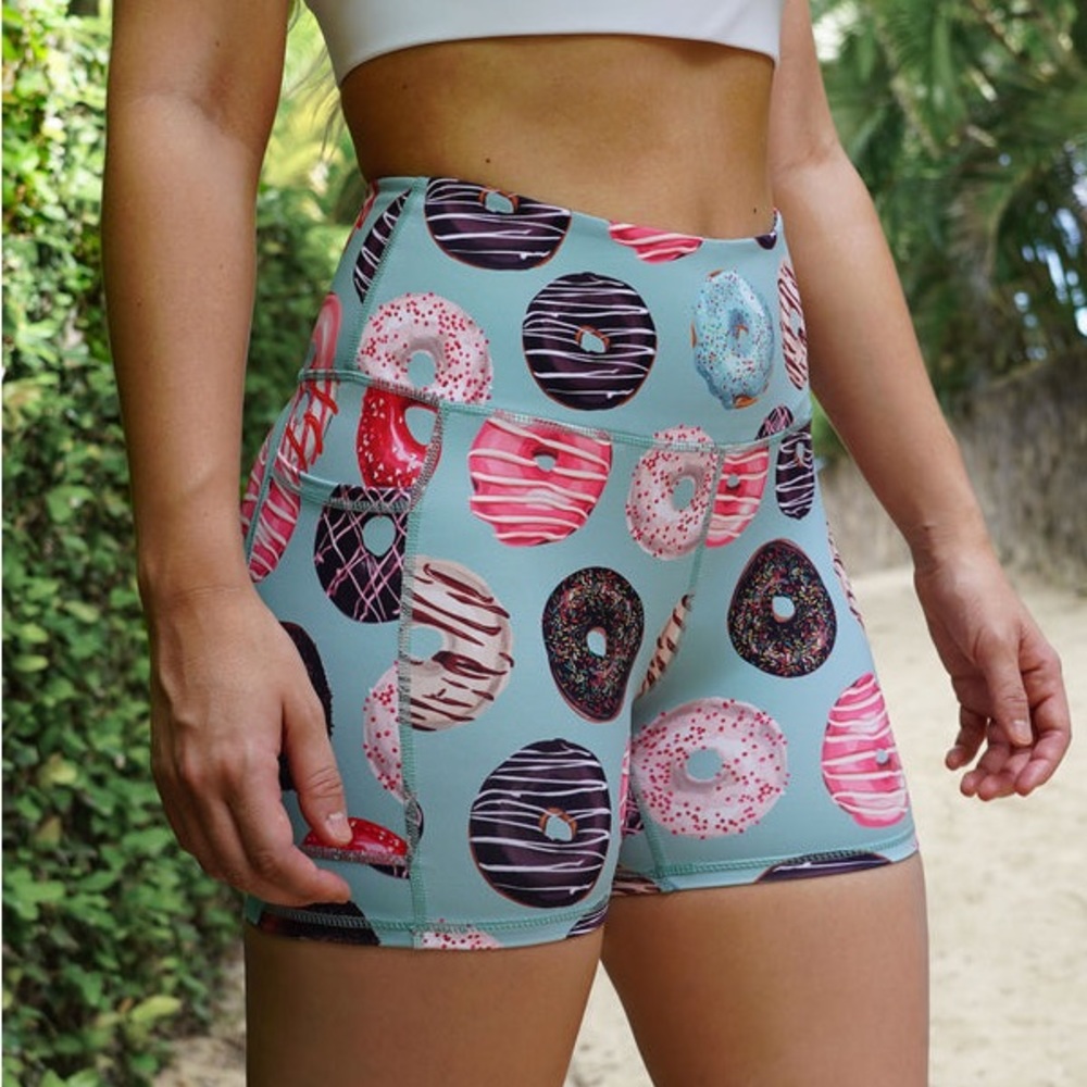 Muscles and Donuts Shorts  Dusty Blue, Size S